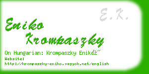 eniko krompaszky business card